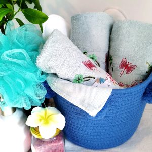 Set 3 prosoape de baie, pufoase, cu broderie, bumbac 100%, dimensiune 50x90cm, FISTIC - imagine 2