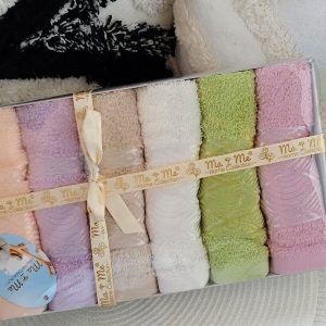 Set 6 prosoape pentru maini, bumbac 100%, dimensiune 30x50cm Pastel03 - imagine 2