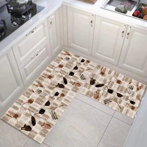 Set 2 Covoare bucatarie, antiderapante, din burete 50x60cm+50x120cm CBB09