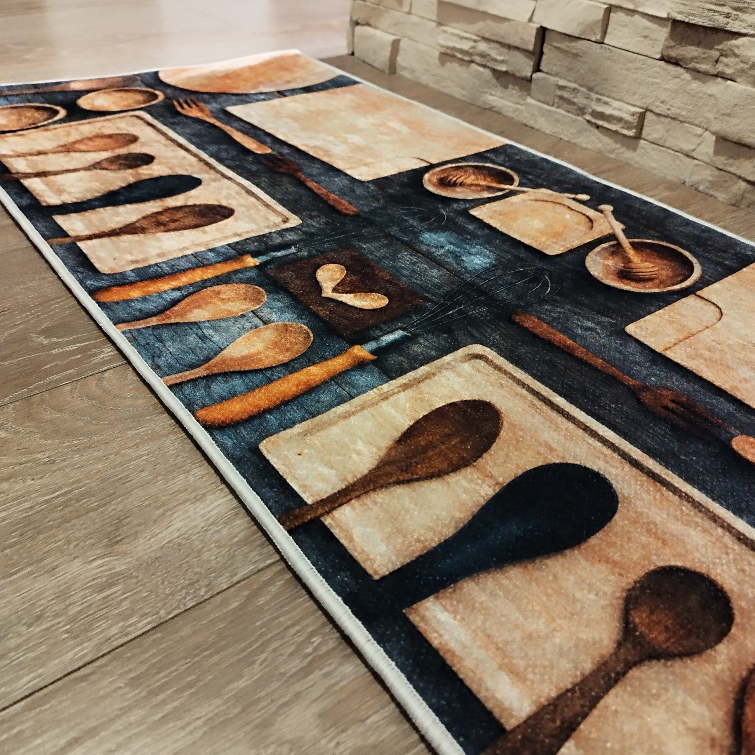 Set 2 Covoare bucatarie, antiderapante, din burete 50x60cm+50x120cm CBB01 - imagine 4