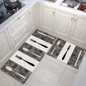 Set 2 Covoare bucatarie, antiderapante, din burete 50x60cm+50x120cm CBB04