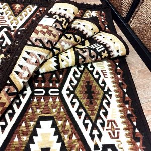 1+1 Covoare traditionale, cu doua fete, dimensiunea 60x90cm+60x120cm HCA17 - imagine 3