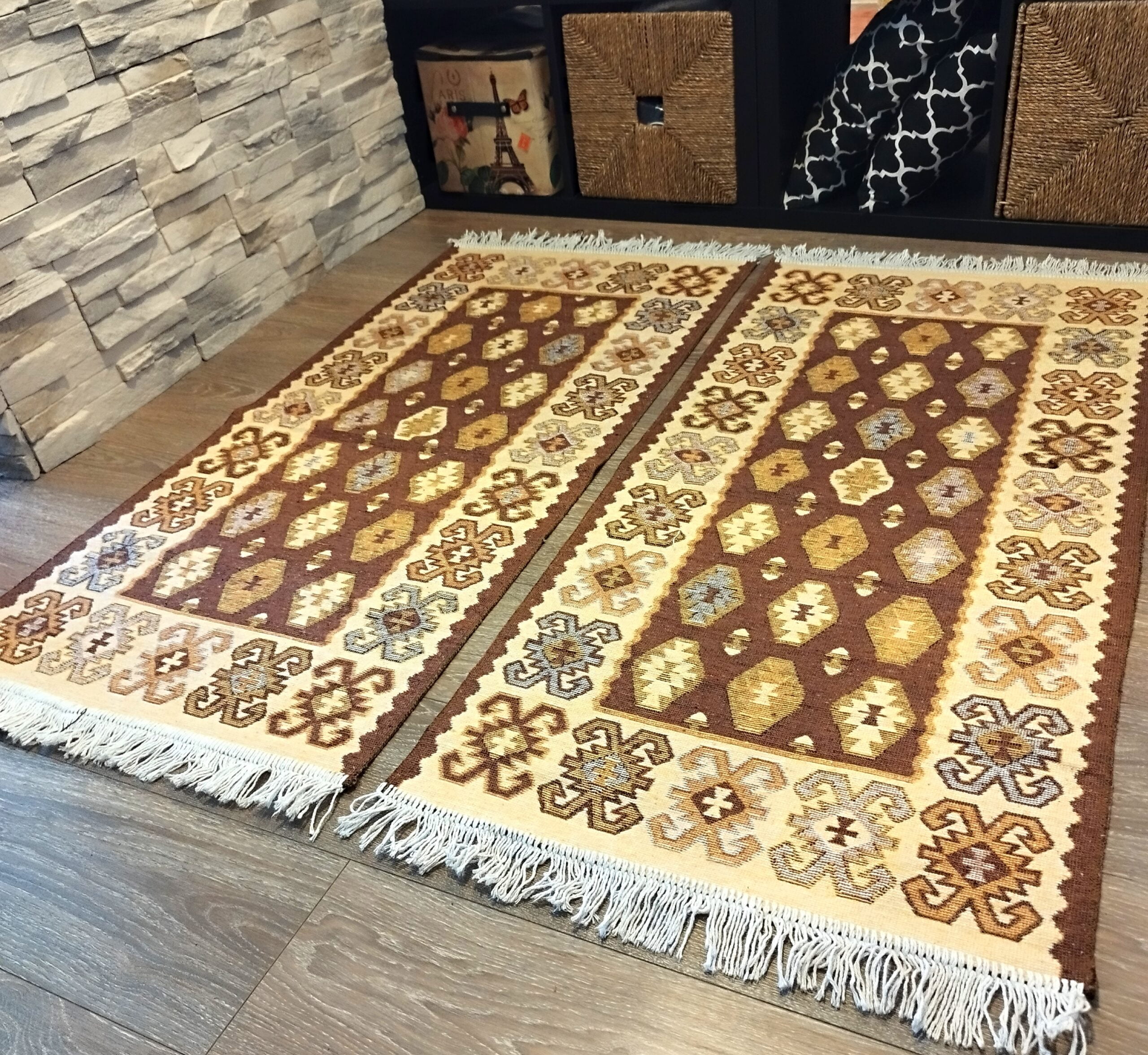 1+1 Covoare traditionale, cu doua fete, dimensiunea 60x120cm HCC01 - imagine 2