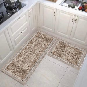 Set 2 Covoare bucatarie, antiderapante, din burete 50x60cm+50x120cm CBB06