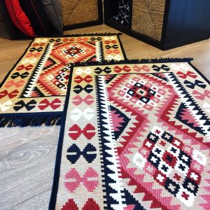 1+1 Covoare traditionale, cu doua fete, dimensiunea 60x90cm+ 120x180cm HCA18 - imagine 3