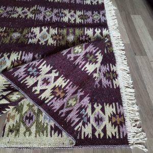 Covor traditional, dimensiunea 120x180cm maro si crem, model RUSTIC - imagine 4