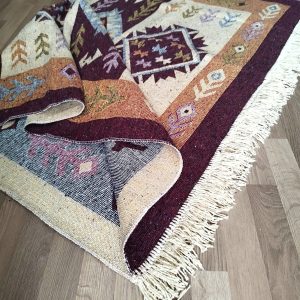Covor traditional, dimensiunea 140x210cm, maro si crem, model SPIC DE GRAU - imagine 3