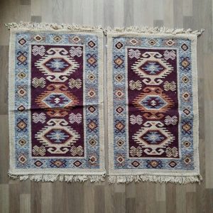 1+1 Covoare traditionale, dimensiunea 60x200cm, maro si crem, model HORA - imagine 5