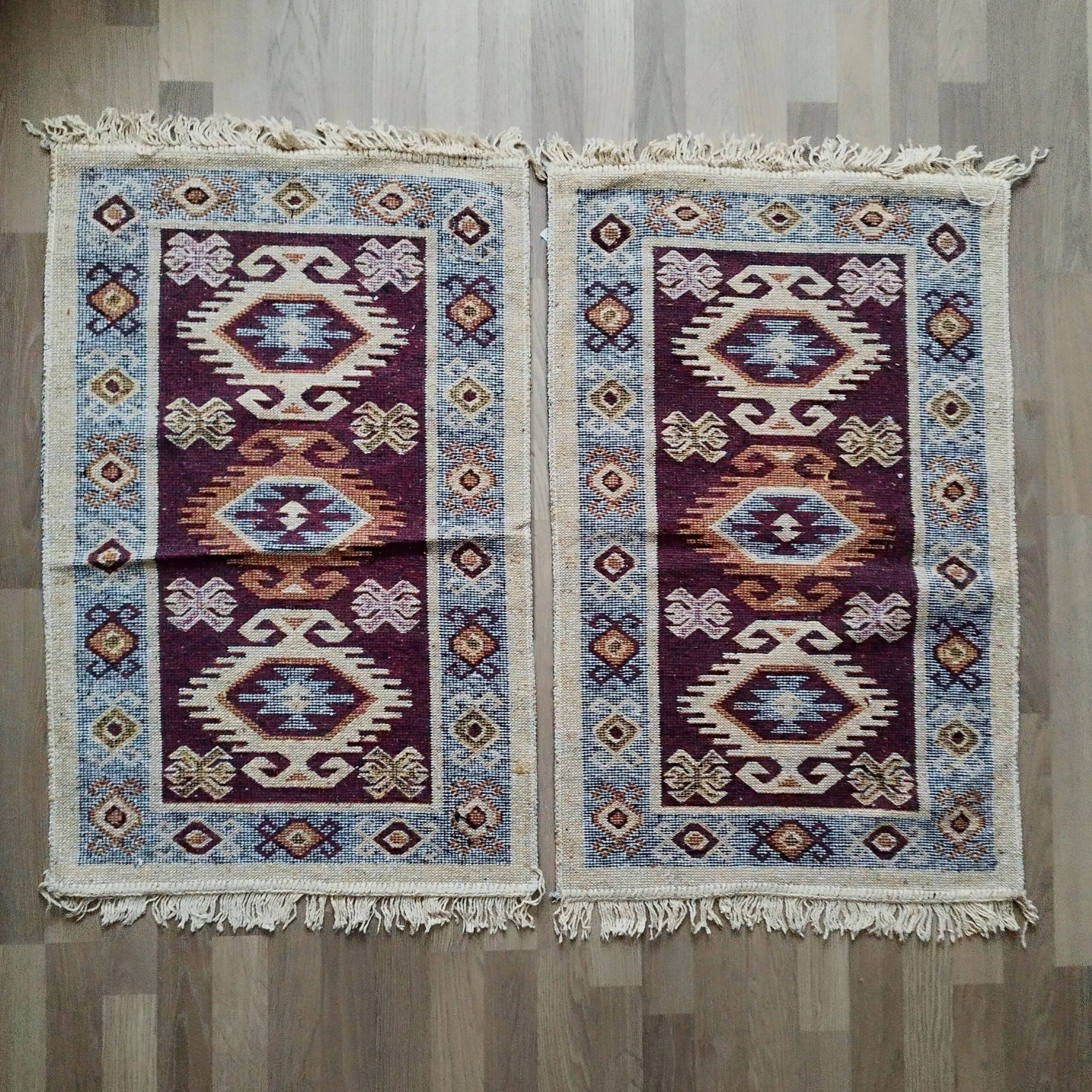 1+1 Covoare traditionale, dimensiunea 60x200cm, maro si crem, model HORA - imagine 5