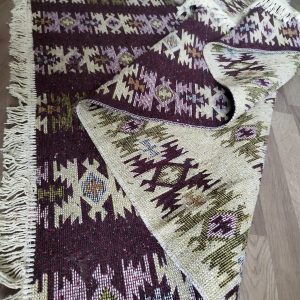 Covor traditional, dimensiunea 120x180cm maro si crem, model RUSTIC - imagine 2