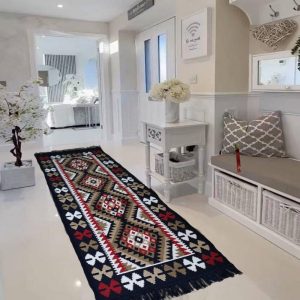 Covor traditional, cu doua fete, dimensiunea 80x300cm, HCA18