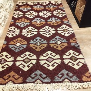 Covor traditional, dimensiunea 120x180cm maro si crem, model RUSTIC - imagine 5