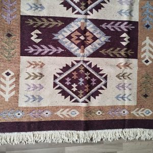 Covor traditional, dimensiunea 140x210cm, maro si crem, model SPIC DE GRAU - imagine 4