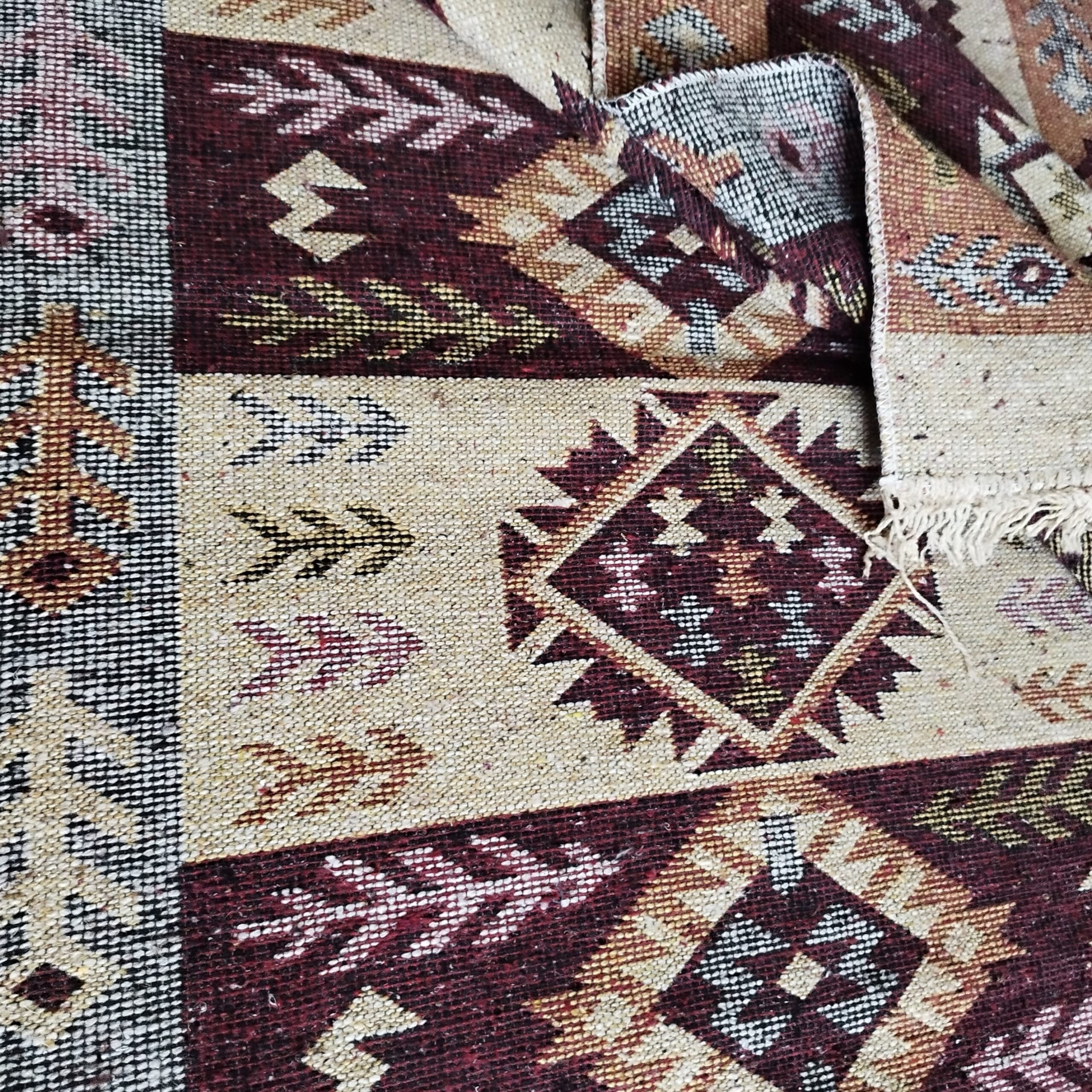 Covor traditional, dimensiunea 80x300cm maro si crem, model SPIC DE GRAU - imagine 5