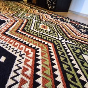 Covor tesut, cu doua fete, din bumbac, dimensiunea 100x300cm, HCA04 - imagine 5