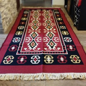 Covor tesut, cu doua fete, din bumbac, dimensiunea 100x300cm, HCA06