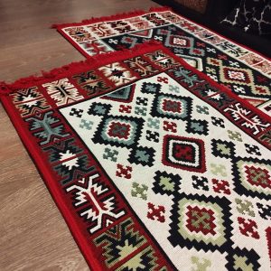1+1 Covoare traditionale, cu doua fete, dimensiunea 60x90cm+ 120x180cm HCA19 - imagine 2