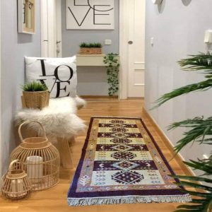 Covor traditional, dimensiunea 140x210cm, maro si crem, model SPIC DE GRAU - imagine 2