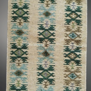1+1 Covoare traditionale tesute,cu doua fete, dimensiunea 60x90cm verde si crem, model RUSTIC - imagine 3