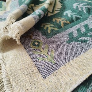 Covor traditional, dimensiunea 140x210cm, verde si crem, model SPIC DE GRAU - imagine 6