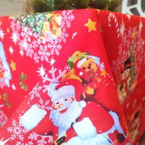 Fata de masa Craciun, din bumbac, dimensiune 150×180 cm Christmas12 - imagine 2