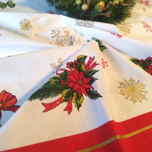 Fata de masa Craciun, din bumbac, dimensiune 150×180 cm Christmas16 - imagine 3