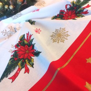Fata de masa Craciun, din bumbac, dimensiune 150×180 cm Christmas16 - imagine 2