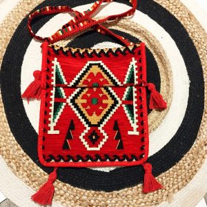 Traista cu model traditional Rosu