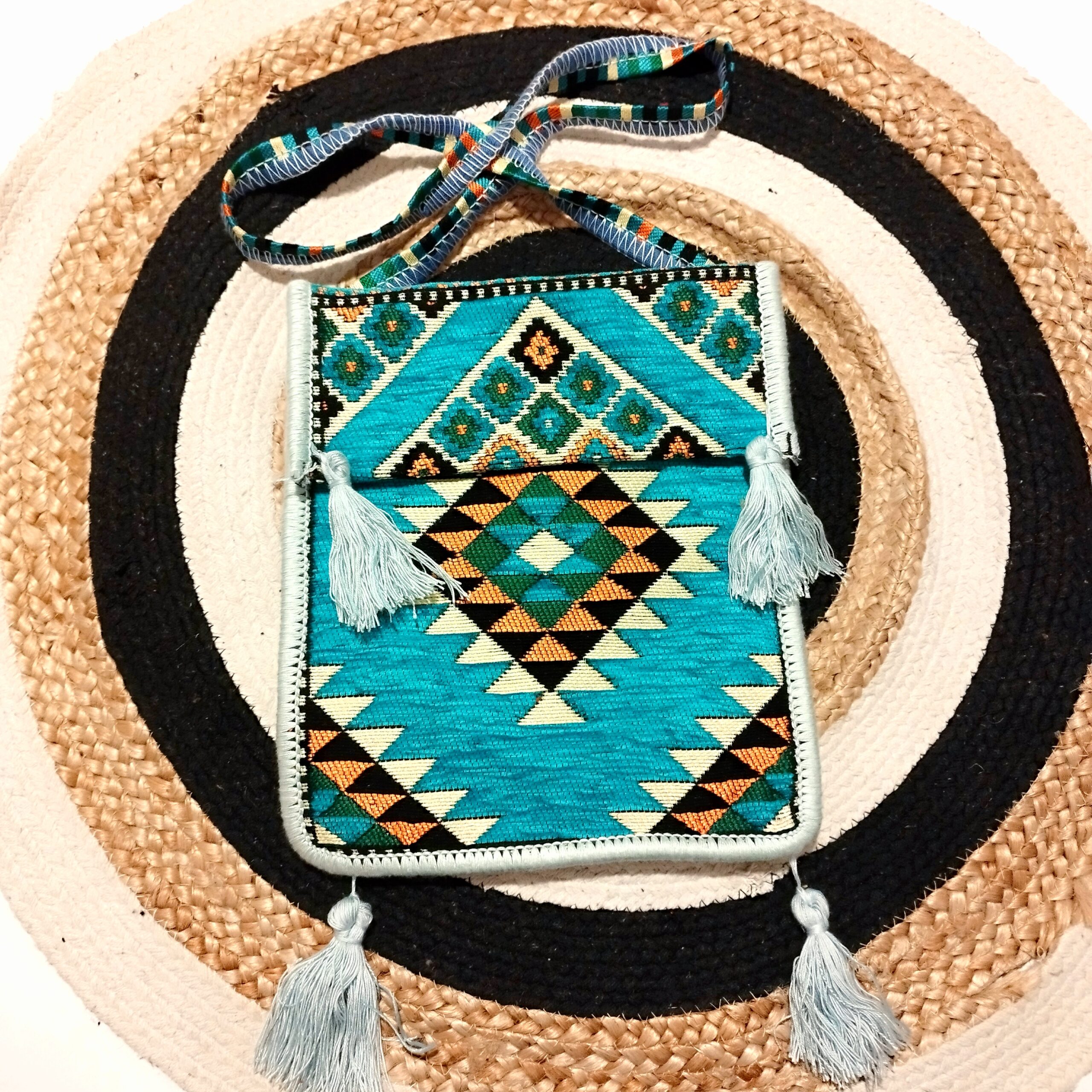 Traista cu model traditional Turquoise