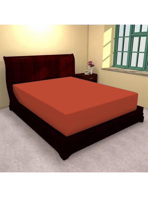 Husa pat cu elastic 160x200x25cm bumbac frotir Orange