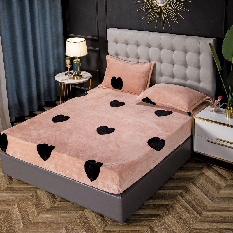 Husa pat cu elastic 180x200x20cm +doua fete de perna 50x70cm, cocolino HC007