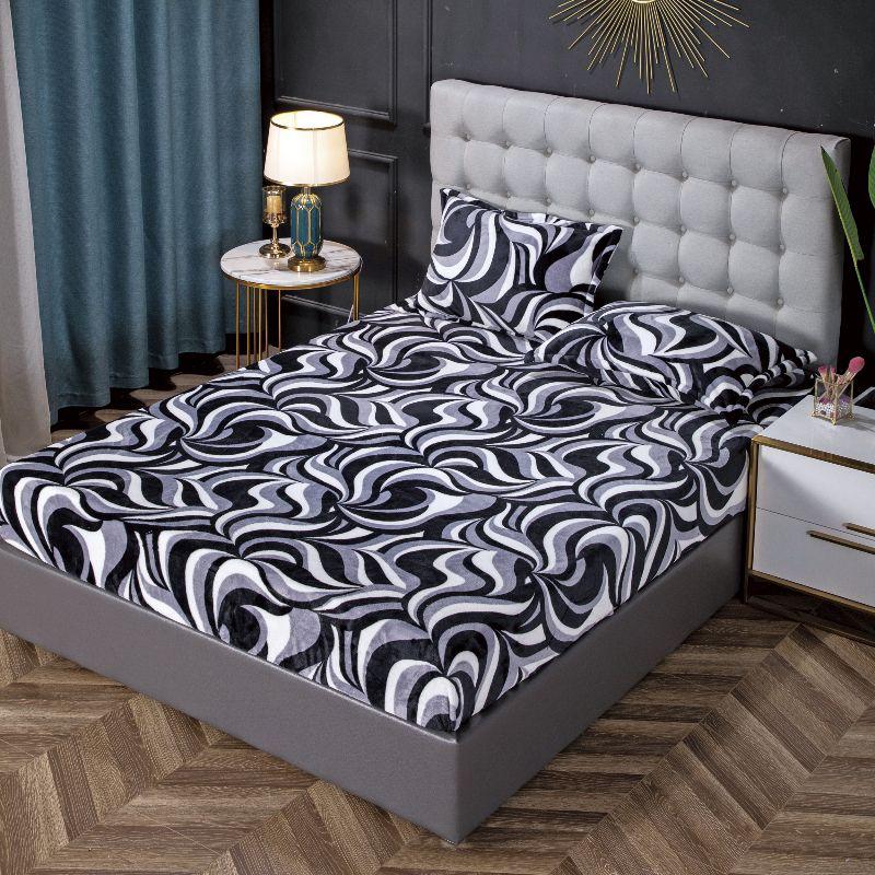 Husa pat cu elastic 180x200x20cm +doua fete de perna 50x70cm, cocolino HC008