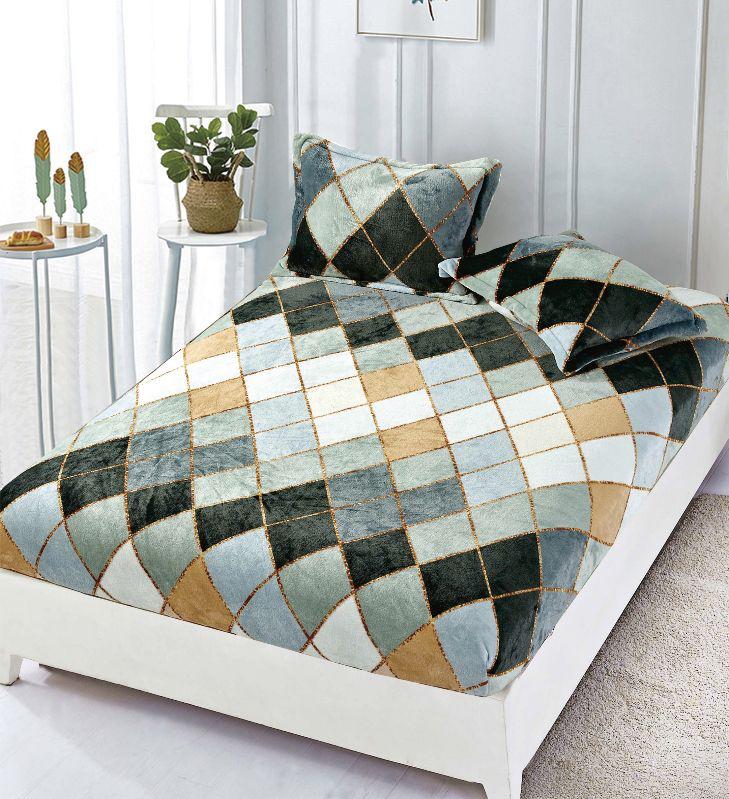 Husa pat cu elastic 180x200x20cm +doua fete de perna 50x70cm, cocolino HC014