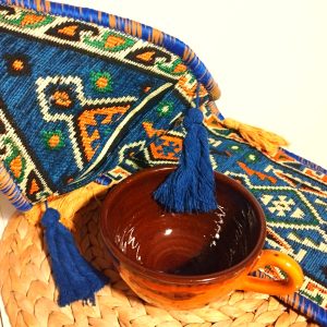 Obiect decorativ, cu 3 buzunare, model traditional Albastru TR01 - imagine 2