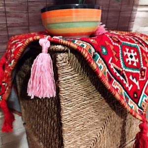 Obiect decorativ, cu 3 buzunare, model traditional Rosu TR02 - imagine 2