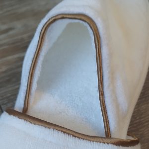 Papuci pufosi pentru camera hotel, bumbac 100% - imagine 3