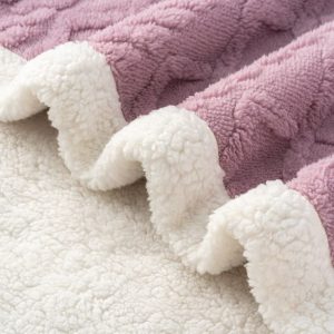 Patura calduroasa, cu Blanita Cocolino 200x230cm -LILA - imagine 4