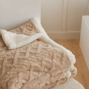 Patura calduroasa, cu Blanita Cocolino 200x230cm -CREAM - imagine 2