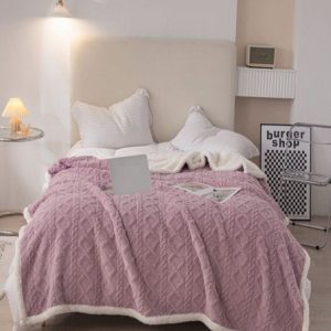 Patura calduroasa, cu Blanita Cocolino 200x230cm -LILA - imagine 2