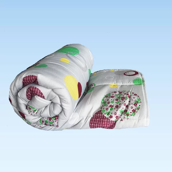 Pilota colorata iarna 140 x 200 cm, 350g/mp, model gri geometric - imagine 2