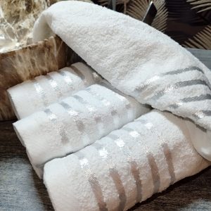 Set 4 Prosoape albe, bumbac 100%, dimensiunea 60x90cm, 400gr/mp Soft - imagine 2
