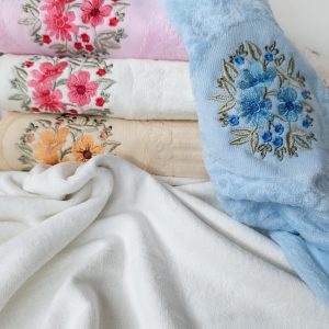 Set 4 prosoape baie, bumbac 100%, dimensiune 70x140cm colorate Catifee - imagine 3