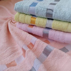 Set 4 prosoape baie, bumbac 100%, dimensiune 50x90cm Rainbow - imagine 4