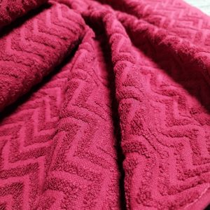 Set 4 prosoape baie , bumbac 100%, dimensiune 50x100cm Waves BORDO - imagine 2