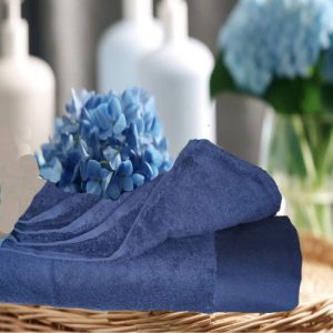 Prosop de baie Bleumarin bumbac, pufos, 800g/mp, dimensiune XXL 85X150cm