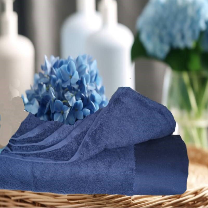 Prosop de baie Bleumarin bumbac, pufos, 800g/mp, dimensiune XXL 85X150cm