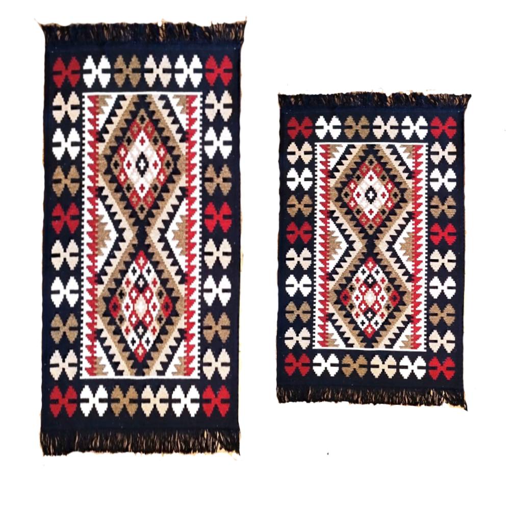 1+1 Covoare traditionale, cu doua fete, dimensiunea 60x90cm+ 120x180cm HCA18