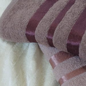 Set 3 prosoape baie Maya, bumbac 100%, dimensiune 50x80cm, culoare crem, yvoire, maro - imagine 3