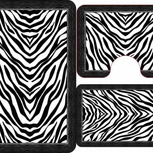 Set trei covoare de baie, plusate 60x90cm+45x60cm+ 43x60cm cod CB017 - imagine 2