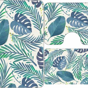 Set trei covoare de baie, plusate 60x90cm+45x60cm+ 43x60cm cod CB012